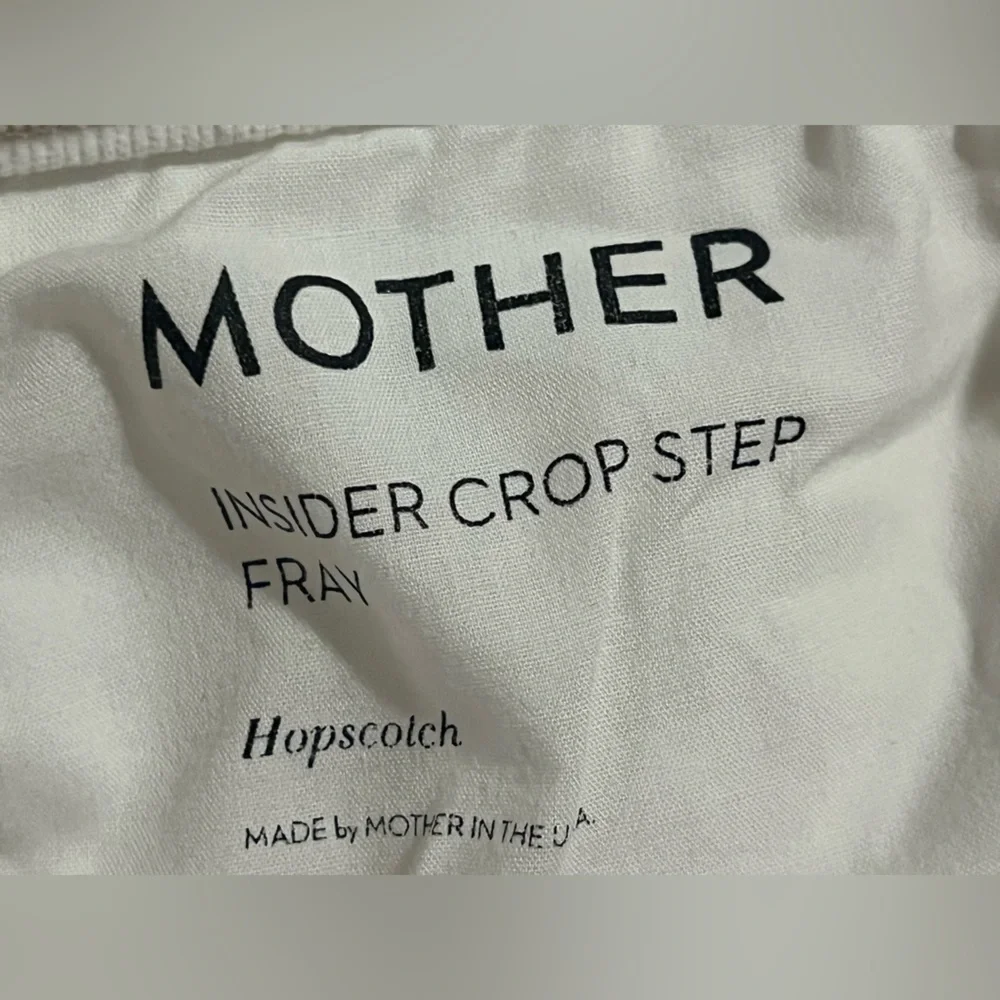 Mother jeans corduroy straight leg size 26 white the insider crop step fray - Picture 7 of 12